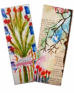 painted bookmark in watercolor 1 painted bookmark in watercolor