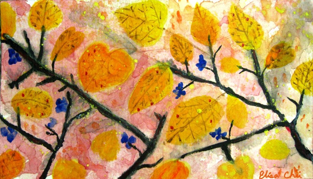 warm leaves warm leaves painting
