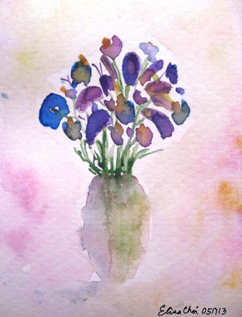 Watercolor painting_Elisa Choi_Irises